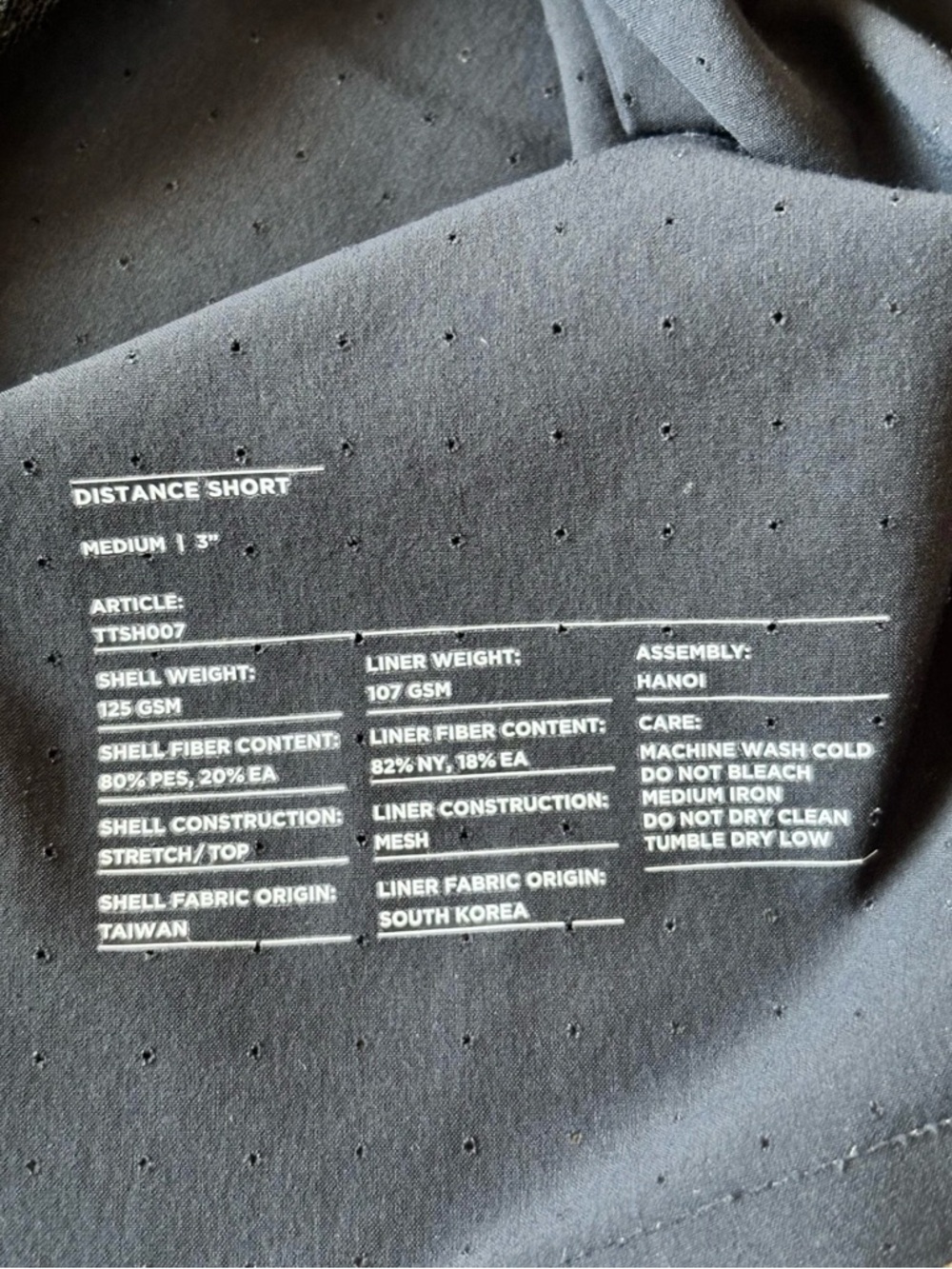 Ten Thousand Distance Running Shorts Medium 3” - Picture 3 of 3